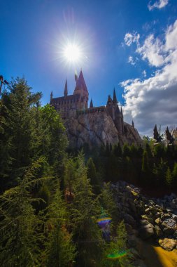 Orlando, Florida, Abd - 11 Mart 2017: Macera Adaları'ndaki hogwarts kalesi