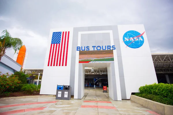 Nasa Firma Centro Espacial Kennedy Cabo Cañaveral Florida —  Fotos de Stock