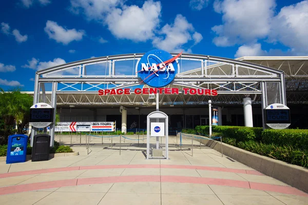 Nasa Firma Centro Espacial Kennedy Cabo Cañaveral Florida —  Fotos de Stock