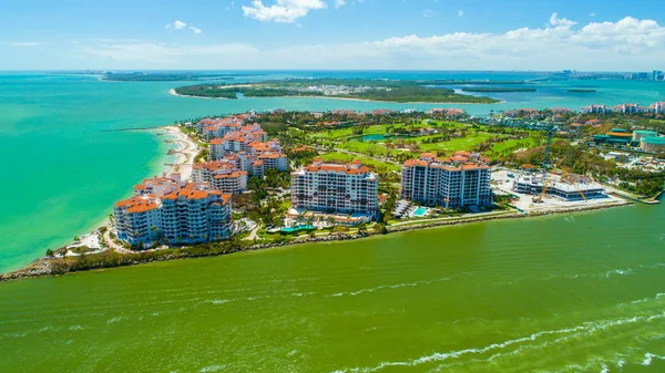 Vista Aérea Miami Beach South Beach Islas Normandía Florida Estados — Foto de Stock