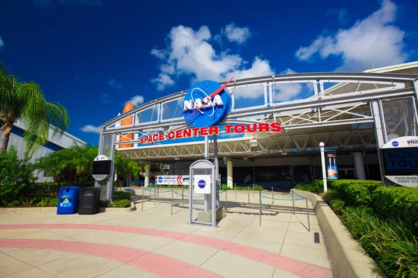 Nasa Firma Centro Espacial Kennedy Cabo Cañaveral Florida —  Fotos de Stock