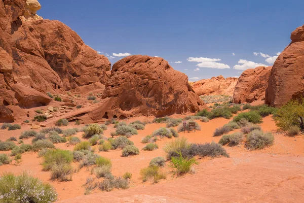 Czerwone Skały Góry Parku Narodowego Arches Pustynia Dolina Utah Stany — Zdjęcie stockowe