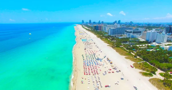 Vista Aérea South Beach Miami Beach Florida — Foto de Stock