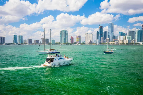 Usa Florida Miami Februari 2017 Miami Internationella Båtmässa Downtown Miami — Stockfoto