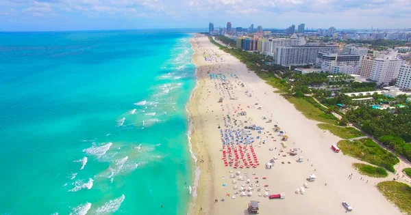 Vista Aérea South Beach Miami Beach Florida — Foto de Stock