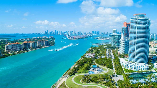 Luftaufnahme Von Südstrand Miami Beach Florida Usa — Stockfoto