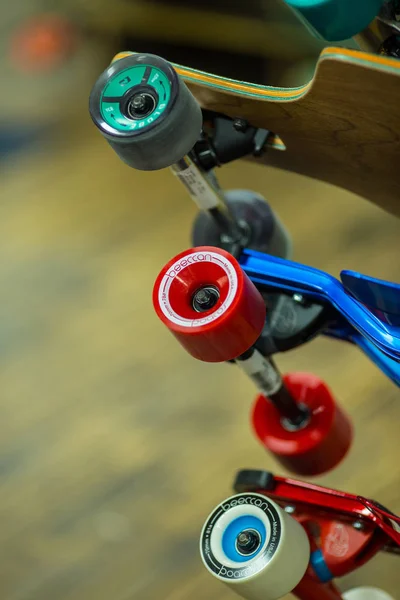 Primer Plano Patinetas Ron Jon Surf Shop Cocoa Beach Florida — Foto de Stock