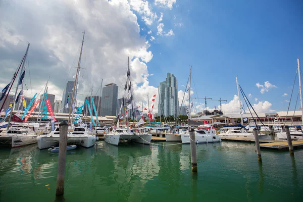 Usa Florida Miami Febrero 2017 Miami International Boat Show Centro — Foto de Stock