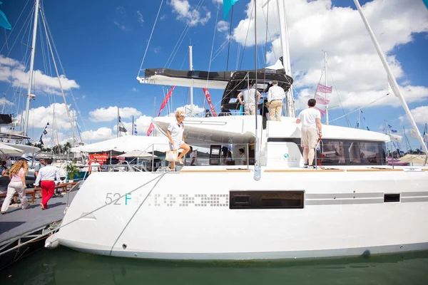 Usa Florida Miami Febrero 2017 Miami International Boat Show Centro — Foto de Stock