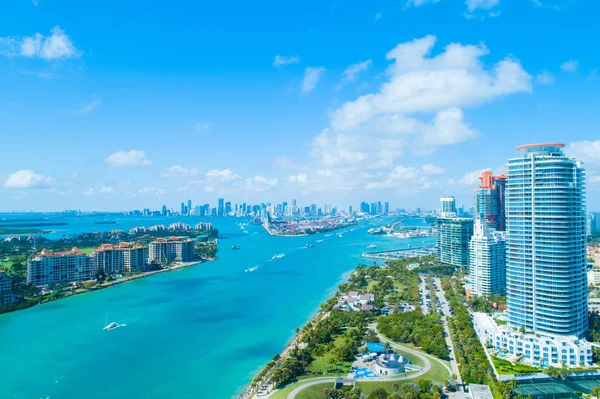 Vista Aérea South Beach Miami Beach Florida — Foto de Stock