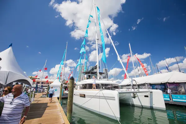 Usa Florida Miami Února 2017 Miami Mezinárodní Boat Show Centrum — Stock fotografie