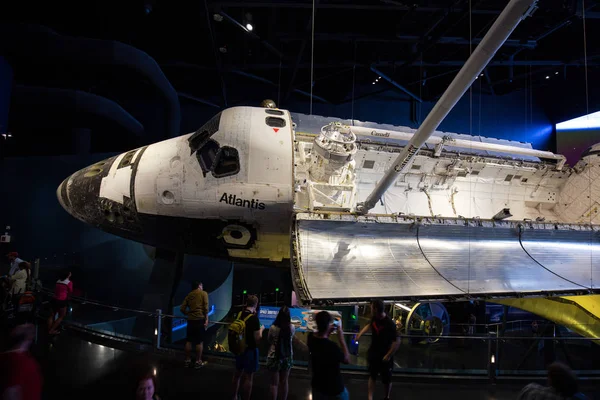 Centro Apolo Saturno Hangar Espacial Con Cohete Centro Espacial Kennedy — Foto de Stock