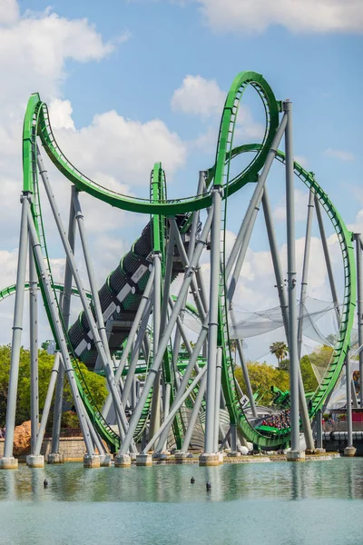 Montaña Rusa Hulk Parque Temático Universal Islands Adventure Universal Orlando —  Fotos de Stock