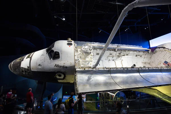 Centro Apolo Saturno Hangar Espacial Con Cohete Centro Espacial Kennedy — Foto de Stock