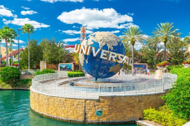 Orlando, Amerika Birleşik Devletleri - 23 Kasım 2018: Universal Studios Orlando, Florida, ünlü evrensel dünya