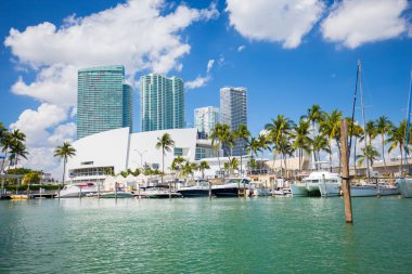 ABD, Florida, Miami - 17 Şubat 2017: Miami Uluslararası Boat Show, Downtown Miami, Key Biscayne