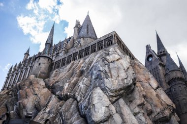 Orlando, Florida, Abd - 11 Mart 2017: Macera Adaları'ndaki hogwarts kalesi