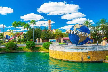 Orlando, Amerika Birleşik Devletleri - 23 Kasım 2018: Universal Studios Orlando, Florida, ünlü evrensel dünya