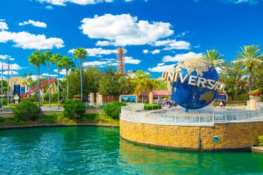 Orlando, Amerika Birleşik Devletleri - 23 Kasım 2018: Universal Studios Orlando, Florida, ünlü evrensel dünya