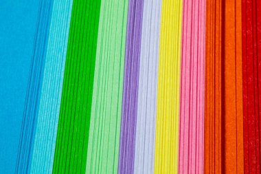 Renkli parlak kağıda yakın çekim