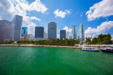 ABD, Florida, Miami - 17 Şubat 2017: Miami Uluslararası Boat Show, Downtown Miami, Key Biscayne