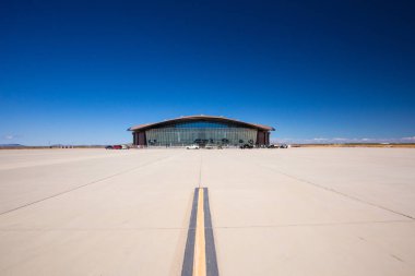 New Mexico, Abd - 20 Mayıs 2016: Spaceport America'nın dış cephesi