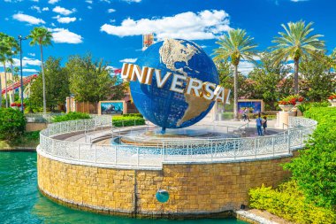 Orlando, Amerika Birleşik Devletleri - 23 Kasım 2018: Universal Studios Orlando, Florida, ünlü evrensel dünya