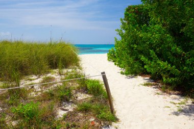 İç savaş Fort Jefferson Kuru Tortugas Milli Parkı, Florida, ABD Çevre Beach