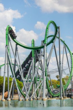 Roller coaster Hulk evrensel adalarda macera Tema parkı Universal Orlando Resort Orlando, Florida, ABD