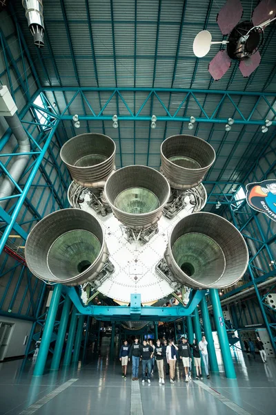 Centro Apolo Saturno Hangar Espacial Con Cohete Centro Espacial Kennedy —  Fotos de Stock