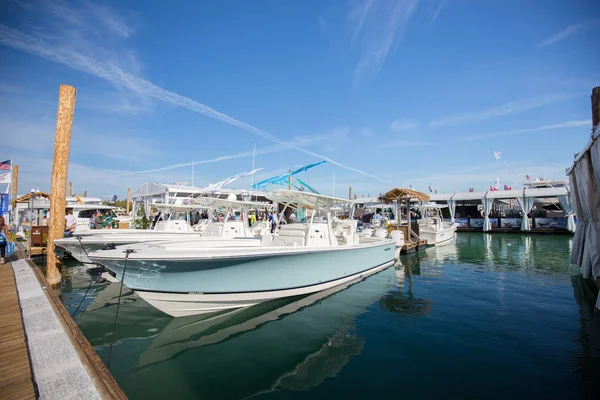 Usa Florida Miami Febrero 2017 Miami International Boat Show Centro — Foto de Stock