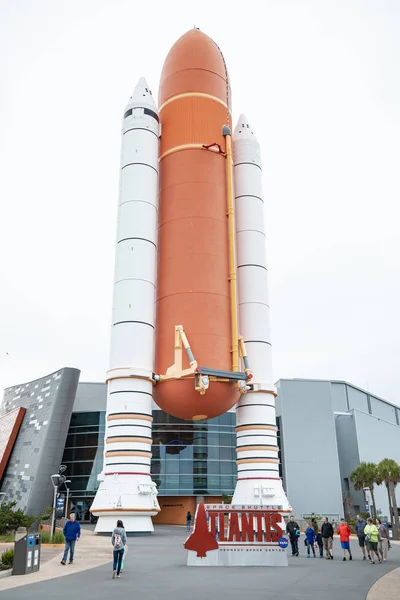 Oranžová Raketa Kennedy Space Center Floridě Usa — Stock fotografie