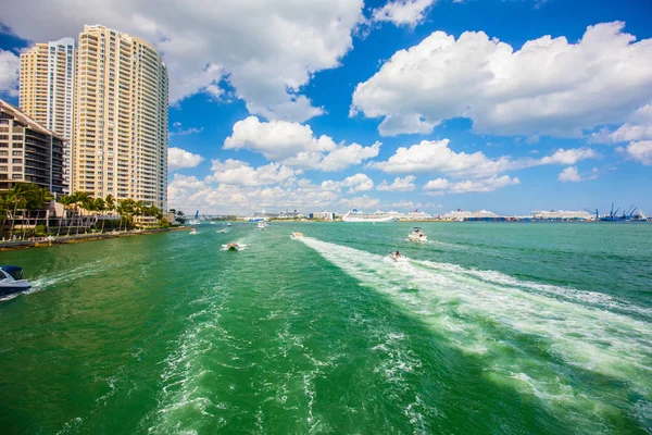 アメリカ フロリダ州マイアミ 2017 マイアミ国際ボートショー マイアミのダウンタウン ビスケーン — ストック写真