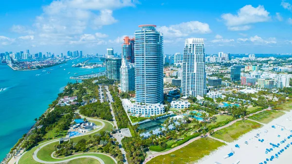 Vista Aerea South Beach Miami Beach Florida Stati Uniti America — Foto Stock