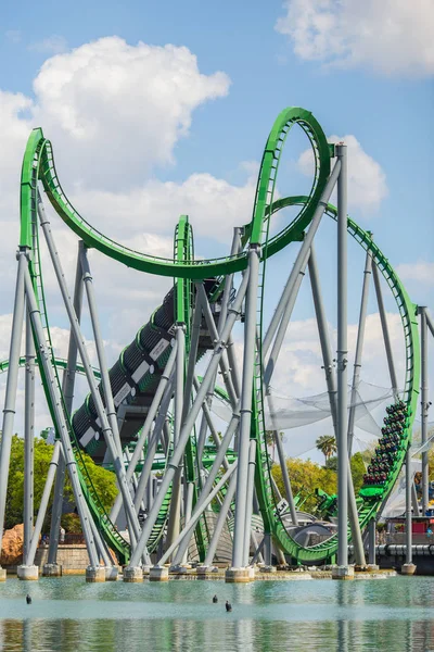 Roller Coaster Hulk Parque Temático Universal Islands Adventure Universal Orlando — Fotografia de Stock