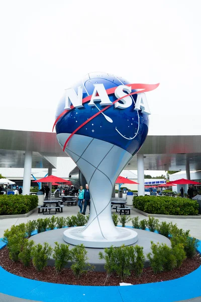 Nasa Tecken Kennedy Space Center Cape Canaveral Florida Usa — Stockfoto