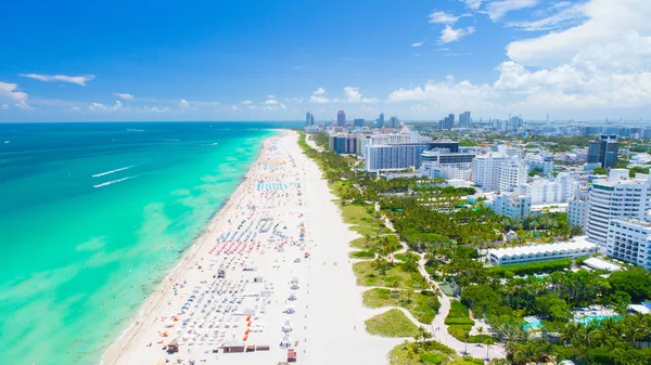 Vista Aérea South Beach Miami Beach Florida — Foto de Stock