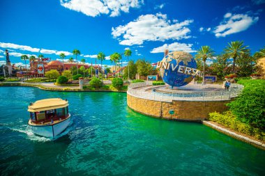 Orlando, Amerika Birleşik Devletleri - 23 Kasım 2018: Universal Studios Orlando, Florida, ünlü evrensel dünya