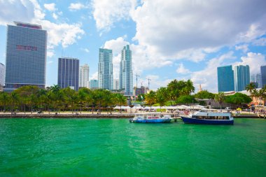 ABD, Florida, Miami - 17 Şubat 2017: Miami Uluslararası Boat Show, Downtown Miami, Key Biscayne