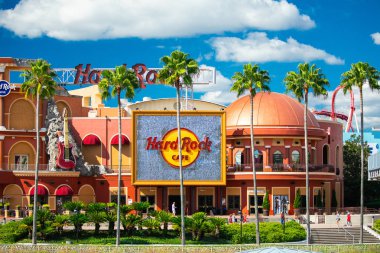 Hard Rock café'evrensel şehirde yürümek, Orlando, Florida, ABD