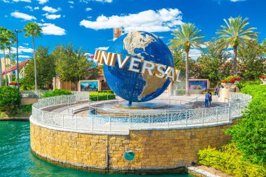 Orlando, Amerika Birleşik Devletleri - 23 Kasım 2018: Universal Studios Orlando, Florida, ünlü evrensel dünya