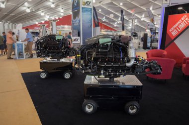 Abd. Florida. Miami. 17 Şubat 2017: Miami Uluslararası Boat Show. Miami şehir merkezi, Key Biscayne