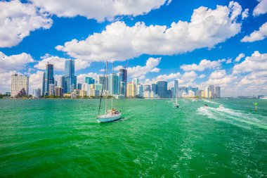 ABD, Florida, Miami - 17 Şubat 2017: Miami Uluslararası Boat Show, Downtown Miami, Key Biscayne
