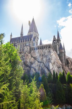 Orlando, Florida, Abd - 11 Mart 2017: Macera Adaları'ndaki hogwarts kalesi