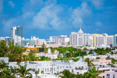 Abd. Florida. Miami Sahili. Haziran 2019: South Beach City Skyline Görünümü.