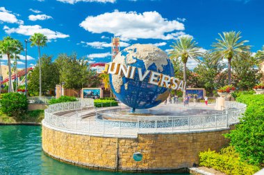 Orlando, Amerika Birleşik Devletleri - 23 Kasım 2018: Universal Studios Orlando, Florida, ünlü evrensel dünya