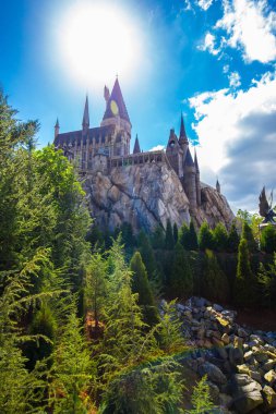 Orlando, Florida, Abd - 11 Mart 2017: Macera Adaları'ndaki hogwarts kalesi