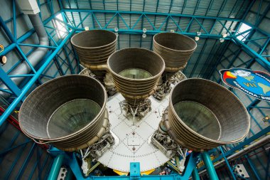 Apollo / Saturn V Merkezi, uzay hangar roket Kennedy Uzay Merkezi, Florida, ABD ile