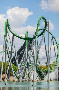 Roller coaster Hulk evrensel adalarda macera Tema parkı Universal Orlando Resort Orlando, Florida, ABD