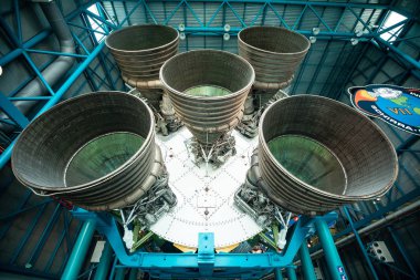 Apollo / Saturn V Merkezi, uzay hangar roket Kennedy Uzay Merkezi, Florida, ABD ile